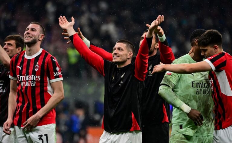 Luka Jovic Shoots Ac Milan ITO Italian Cup Final With Derby Double