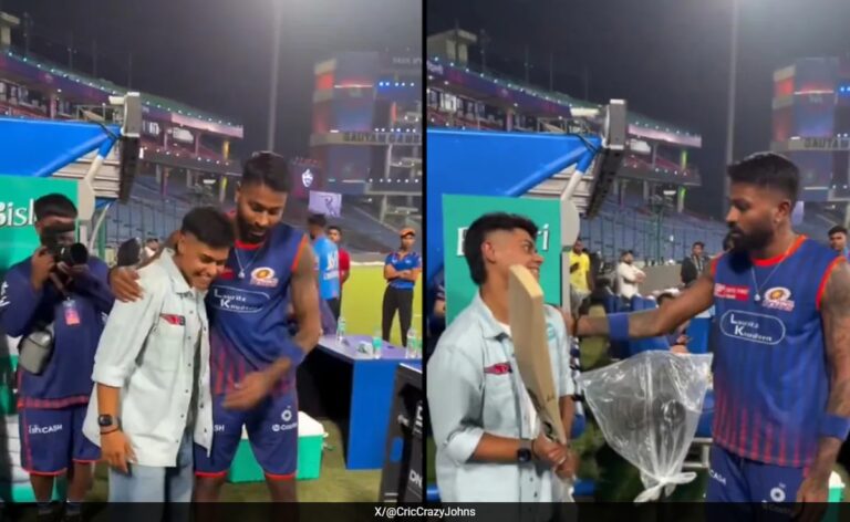 Hardik Pandya Gifts Bat to Delhi Capitals Star Over India Call-up, Fulfils Promise. Watch
