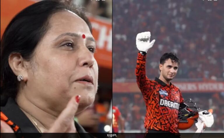 Abhishek sharma’s mother breaks internet with reaction to son’s century. Watch