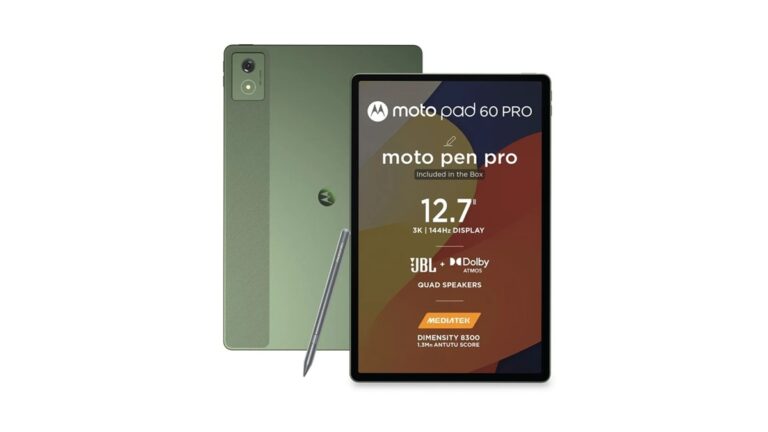 Moto Pad 60 Pro Tablet Launched in India with 10200mah Battery 3K 144Hz Display