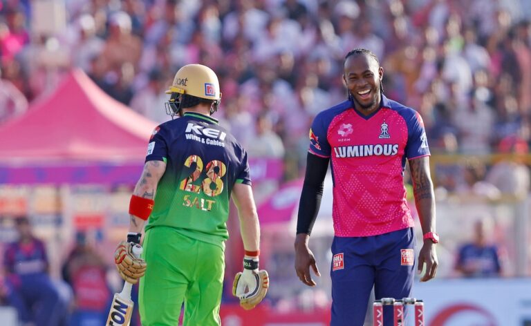 “Nice to have wood on Him …”: Phil salt on battle with Jofra Archer in RR vs RCB Clash