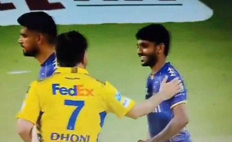 MS Dhoni’s post-matches gesture for kkr youngster breaks internet. Watch