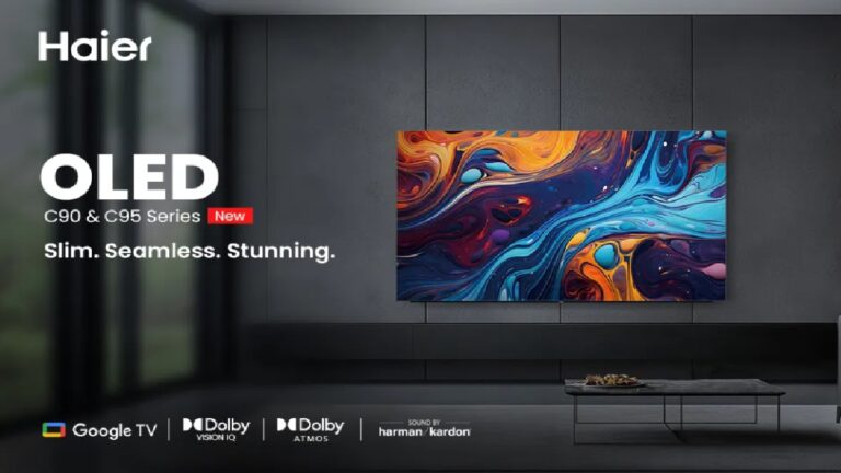 Hair C90 and C95 OLED tv price Rs 129990 with dolby vision hdr 10 plus 144hz launched features more