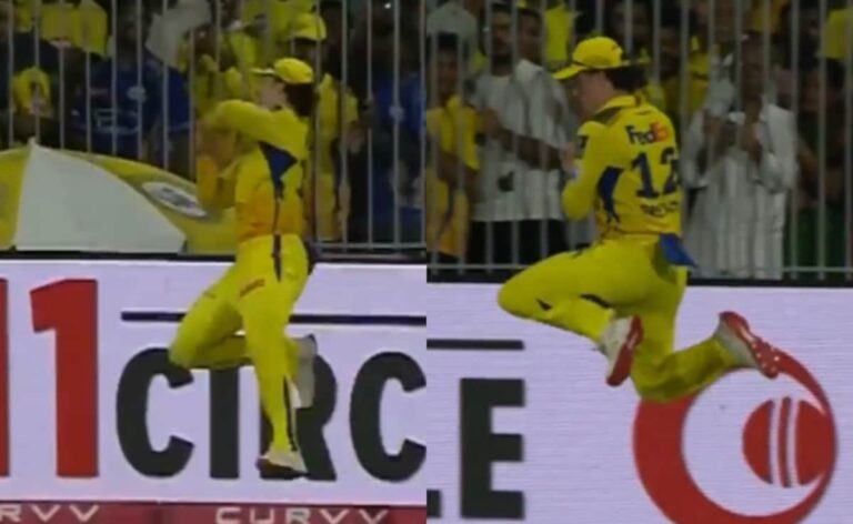 Chennai Super Kings Star Dewald Brevis Takes Stunning Boundary Line Catch, Sends Fans Into Frenzy – Watch